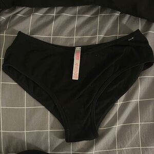Victoria's Secret Black Briefs with Multicolor Logo